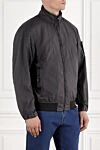 Stone Island Сіра вітровка Crinkle Reps R-Ny з внутрішнім смоляним покриттям - логотип на рукаві. 100% поліамід. дві бічні кишені. блискавка. Країна виробник: Італія. Догляд: спеціалізоване чищення - фото 3