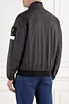 Сіра вітровка Crinkle Reps R-Ny з внутрішнім смоляним покриттям Stone Island - логотип на рукаві. 100% поліамід. дві бічні кишені. блискавка. Країна виробник: Італія. Догляд: спеціалізоване чищення - фото 4