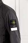 Stone Island Сіра вітровка Crinkle Reps R-Ny з внутрішнім смоляним покриттям - логотип на рукаві. 100% поліамід. дві бічні кишені. блискавка. Країна виробник: Італія. Догляд: спеціалізоване чищення - фото 5