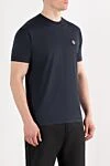 Stone Island Футболка синяя из хлопкового джерси с нашивкой Compass - логотип бренда. 100% хлопок. Страна производитель: Италия. Уход: специализированная чистка - фото 3