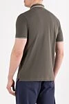 Зеленое поло с логотипом и белой окантовкой из хлопка Stone Island - логотип бренда. 95% хлопок, 5% эластан. пуговицы. Страна производитель: Италия. Уход: специализированная чистка - фото 4