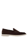 Cesare di Napoli Brown Italian men's loafers made of suede - contrast sole. 100% suede. Country of manufacture: Italy. Care: specialized cleaning - photo 1