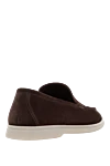 Brown Italian men's loafers made of suede Cesare di Napoli - contrast sole. 100% suede. Country of manufacture: Italy. Care: specialized cleaning - photo 4