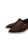 Cesare di Napoli Brown Italian men's loafers made of suede - contrast sole. 100% suede. Country of manufacture: Italy. Care: specialized cleaning - photo 5