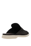 Men's suede mules black Cesare di Napoli - contrast sole. 100% suede. Country of manufacture: Italy. Care: specialized cleaning - photo 4