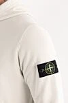 Stone Island Худи из органического хлопкового флиса с капюшоном бежевое - логотип бренда. капюшон. 100% хлопок. большой передний карман. Страна производитель: Италия. Уход: специализированная чистка - фото 5