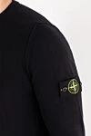 Свитер с круглым вырезом из органического хлопка и нейлона черный Stone Island - логотип бренда. 78% хлопок, 22% полиамид. Страна производитель: Италия. Уход: специализированная чистка - фото 4