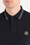 Stone Island Поло с длинным рукавом из хлопка с логотипом синее - логотип бренда, окантовка воротника. 95% хлопок, 5% эластан. пуговицы. Страна производитель: Италия. Уход: специализированная чистка - фото 5