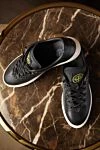 Stone Island Шкіряні чорні снікери з чоловічим логотипом - логотип бренду. 100% замша. шнурівка. Країна виробник: Італія. Догляд: спеціалізоване чищення - фото 7