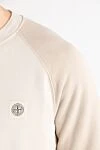 Stone Island Бежевий світшот з бавовни з рукавами реглан та логотипом - логотип бренду. 100% бавовна. Країна виробник: Італія. Догляд: спеціалізоване чищення - фото 5