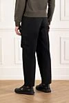 Штаны-карго черные мужские из хлопка Stone Island - логотипом бренда . 100% хлопок. молния пуговица. два боковых кармана, два кармана на штанинах, один задний карман. Страна производитель: Италия. Уход: специализированная чистка - фото 4