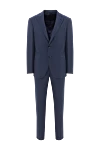 Lubiam Fine wool suit in blue with classic cut - 99% cotton, 1% elastane. Color: blue. buttons. two side pockets, one chest pocket. Country of manufacture: Italy. Care: specialized cleaning - photo 1