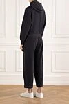 Blue hi-tech cotton pique tracksuit with hood and logo Brunello Cucinelli - brand logo. hood. 93% cotton, 7% polyamide. Closure: zipper. two side pockets. Country of manufacture: Italy. Care: specialized cleaning - photo 4