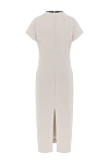 Fluid viscose-linen twill dress with elegant collar Brunello Cucinelli - Monil chain. 73% viscose, 27% linen. Country of manufacture: Italy. Care: specialized cleaning - photo 6