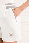 Brunello Cucinelli Шорти Active з легкого еластичного бавовняного футера з логотипом - 98% бавовна, 2% еластан. блискавка, гудзик. 2 бічні кишені, дві задні кишені. Країна виробник: Італія. Догляд: спеціалізоване чищення - фото 5