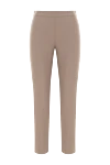 Brunello Cucinelli Штани High Waist Cigarette із твила з блискучими деталями - ланцюжок Моніль. 97% віскоза, 3% еластан. застібка на блискавку з металевими гачками та гудзиком. передні кишені, задні прорізні кишені. Країна виробник: Італія. Догляд: спеціалізоване чищення - фото 1