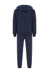 Blue cotton tracksuit with hood Brunello Cucinelli - hood. 48% cotton, 44% silk, 8% polyamide. Closure: zipper. Country of manufacture: Italy. Care: specialized cleaning - photo 6