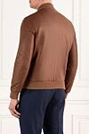 Men's brown leather bomber jacket Seraphin - 100% genuine leather. Closure: zipper . two side pockets with zippers. Country of manufacture: Italy. Care: specialized cleaning - photo 4