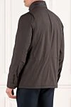 Brown men's nylon jacket with hidden hood Seraphin - hood. 100% nylon. Closure: zipper. two side pockets, two chest pockets. Country of manufacture: Italy. Care: specialized cleaning - photo 4