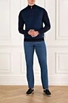 Constantino blue jeans for men Scissor Scriptor - 60% cotton, 40% polyamide. Closure: button, zipper. 5 pockets. Country of manufacture: Italy. Care: specialized cleaning - photo 2