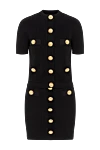 Balmain Кардиган с юбкой черный тонкой вязки с пуговицами - золотистые металлические пуговицы Signature Coin.. 83% вискоза, 17% полиэстер. кулиска. 2 ложных кармана, 2 боковых кармана. Страна производитель: Франция. Уход: специализированная чистка - фото 1