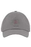 Brunello Cucinelli Stretch nylon baseball cap with logo, gray - logo. 85% nylon, 15% elastane. Country of manufacture: Italy. Care: specialized cleaning - photo 1