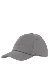 Brunello Cucinelli Stretch nylon baseball cap with logo, gray - logo. 85% nylon, 15% elastane. Country of manufacture: Italy. Care: specialized cleaning - photo 3