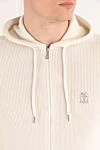 Brunello Cucinelli Спортивный костюм из хлопка белый с капюшоном - капюшон. 100% хлопок. молния. Страна производитель: Италия. Уход: специализированная чистка - фото 5