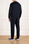 Tracksuit with logo dark blue men's Prada - brand logo. 70% cotton, 30% polyamide. Closure: zipper. Country of manufacture: Italy. Care: specialized cleaning - photo 4