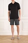 Gray men's Bermuda shorts with wool tie Cesare di Napoli - 100% wool. button, zipper, drawstring. two side pockets, one back pocket. Country of manufacture: Italy. Care: specialized cleaning - photo 2