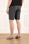 Gray men's Bermuda shorts with wool tie Cesare di Napoli - 100% wool. button, zipper, drawstring. two side pockets, one back pocket. Country of manufacture: Italy. Care: specialized cleaning - photo 4