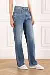 Brunello Cucinelli Джинсы Contemporary Loose из легкого денима женские - нашивка из кристаллов, жемчуга и канители. 100% хлопок. пуговица, застежка-молния с металлической кнопкой Двойная цепочка льва.. 5 классических карманов. Страна производитель: Италия. Уход: специализированная чистка - фото 3