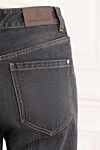 Brunello Cucinelli Штани Loose з деніму Authentic сірі жіночі - декоративні шви. 100% бавовна. гудзик, застібка-блискавка . 5 класичних кишень. Країна виробник: Італія. Догляд: спеціалізоване чищення - фото 5