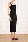 Brunello Cucinelli Tank dress in ribbed stretch cotton jersey with elegant straps - Monil chain. 96% cotton, 4% elastane. Closure: buttons. two side pockets. Country of manufacture: Italy. Care: specialized cleaning - photo 3