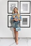 Balmain Асиметрична джинсова міні-спідниця блакитного кольору - логотип бренду, емблема помади на задній кишені. 100% бавовна. Застібка на гудзики Золота нитка та перли, внутрішня застібка на кнопку. 2 бічні кишені, 2 задні кишені. Країна виробник: Італія. Догляд: спеціалізоване чищення - фото 7