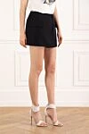 Balmain Asymmetrical wool mini skirt black - asymmetrical design. 100% wool. Closure: buttons . 2 side pockets, 2 back pockets. Country of manufacture: Italy. Care: specialized cleaning - photo 3