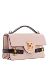 Balmain Сумка B-Buzz 24 из гладкой кожи бежевая - золотистый металлический логотип Balmain. 100% натуральная кожа. Размеры: 24 x 4 x 14,5 см.. Длина ремня: тонкий съемный кожаный плечевой ремень и ручка. держатель для карт и накладной карман внутри. закрывается клапаном с застежкой B-Twist. Страна производитель: Франция. Уход: специализированная чистка - фото 3