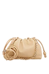 Loewe Flamenco Medium Soft Sheepskin Nappa Leather Bag Yellow - brand logo. 100% soft nappa sheepskin. Dimensions: 30 x 20x 10.5 cm. Strap length: removable and adjustable leather strap 59 / 82 - 142 cm. magnetic clasp. Country of manufacture: Italy. Care: specialized cleaning - photo 5