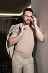 Sartoria Latorre Легкий пиджак на лето мужской бежевый - 55% лен, 45% хлопок. пуговицы. 2 боковых кармана, один нагрудный. Страна производитель: Италия. Уход: специализированная чистка - фото 7