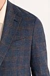 Sartoria Latorre Синий мужской пиджак из смеси шерсти хлопка и льна - 65% шерсть, 27% хлопок, 8% лен. пуговицы. 2 боковых кармана, один нагрудный. Страна производитель: Италия. Уход: специализированная чистка - фото 5