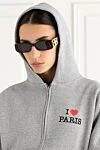 Dynasty Rectangle Women's Sunglasses Black Balenciaga - laser logo on the right lens. 100% acetate. brown. Country of manufacture: Italy. Care: specialized cleaning - photo 2
