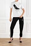 Knife Pump Women's White Cotton T-Shirt Balenciaga - print. 100% cotton. Country of manufacture: Italy. Care: specialized cleaning - photo 2