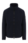 Stone Island Ветро- и водонепроницаемая куртка со скрытым капюшоном синяя мужская - логотип бренда. капюшон. 92% полиэстер, 8% эластан. два боковых кармана. молния. Страна производитель: Италия. Уход: специализированная чистка - фото 1