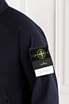 Stone Island Ветро- и водонепроницаемая куртка со скрытым капюшоном синяя мужская - логотип бренда. капюшон. 92% полиэстер, 8% эластан. два боковых кармана. молния. Страна производитель: Италия. Уход: специализированная чистка - фото 5