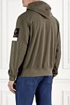 Ветро- и водонепроницаемая куртка с капюшоном зеленая мужская Stone Island - логотип бренда. капюшон. 92% полиэстер, 8% эластан. два боковых кармана. молния, кнопки. Страна производитель: Италия. Уход: специализированная чистка - фото 4