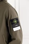 Stone Island Ветро- и водонепроницаемая куртка с капюшоном зеленая мужская - логотип бренда. капюшон. 92% полиэстер, 8% эластан. два боковых кармана. молния, кнопки. Страна производитель: Италия. Уход: специализированная чистка - фото 5