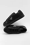 Prada Сникеры Downtown из Re-Nylon черные с логотипом мужские - треугольный логотип бренда. 100% полиамид. шнуровка. Страна производитель: Италия. Уход: специализированная чистка - фото 5