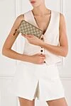 Кошелек с круговой молнией и GG Monogram. Gucci - отделка из кожи черного цвета, GG monogram. ткань GG Monogram . Размер: Ш 19,5 х В 11 х Г 3 см. 12 прорезей для карт, 1 карман для монет на молнии. молния. Страна производитель: Италия. Уход: специализированная чистка - фото 2