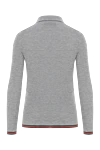 Grey long sleeve polo shirt in extra fine cashmere and ribbed silk Gucci - WEB stripe, rib. . 70% cashmere, 30% silk. Fastener: buttons. Country of manufacture: Italy. Care: specialized cleaning - photo 6