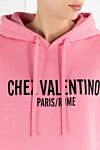 Valentino Chez Pink Women's Cotton Hoodie - Additional: hood. 100% cotton. Pocket: large front pocket. Country of manufacture: Italy. Care: specialized cleaning - photo 5